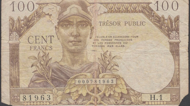 100 francs Trésor Public type 1955