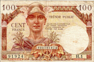 100 francs Trésor Public type 1955