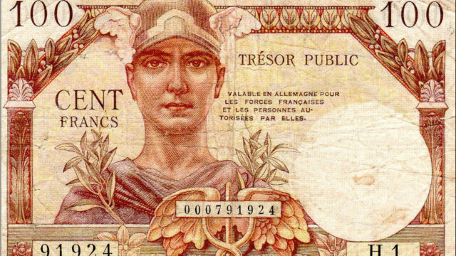 100 francs Trésor Public type 1955