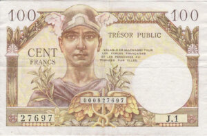 100 francs Trésor Public type 1955