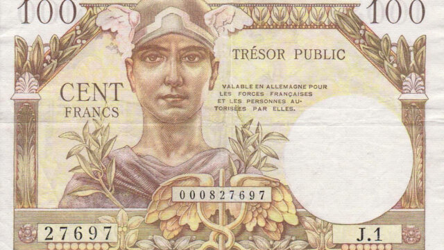 100 francs Trésor Public type 1955