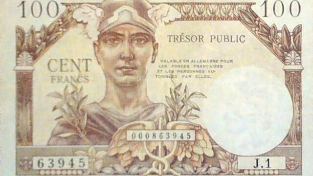 100 francs Trésor Public type 1955