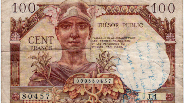 100 francs Trésor Public type 1955