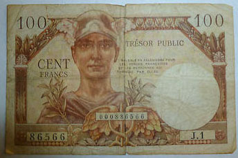 100 francs Trésor Public type 1955