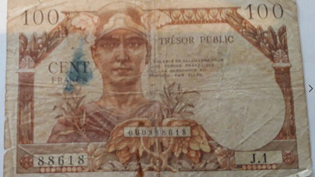 100 francs Trésor Public type 1955