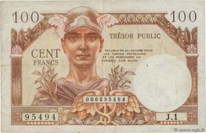 100 francs Trésor Public type 1955