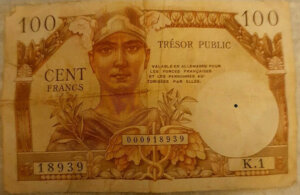 100 francs Trésor Public type 1955