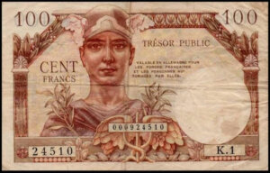 100 francs Trésor Public type 1955