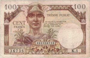 100 francs Trésor Public type 1955