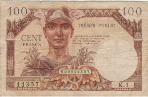 100 francs Trésor Public type 1955