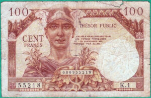 100 francs Trésor Public type 1955