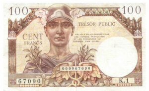 100 francs Trésor Public type 1955