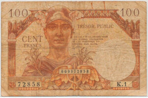 100 francs Trésor Public type 1955