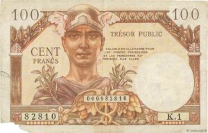 100 francs Trésor Public type 1955