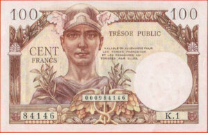 100 francs Trésor Public type 1955