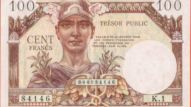 100 francs Trésor Public type 1955