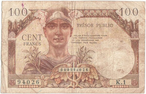 100 francs Trésor Public type 1955