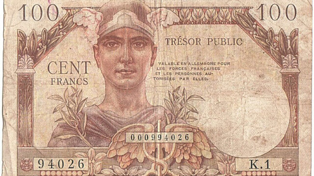 100 francs Trésor Public type 1955