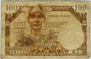 100 francs Trésor Public type 1955