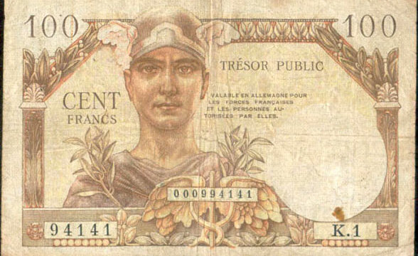 100 francs Trésor Public type 1955