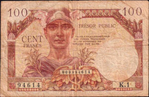 100 francs Trésor Public type 1955