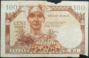 100 francs Trésor Public type 1955