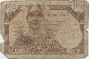 100 francs Trésor Public type 1955