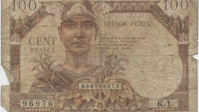 100 francs Trésor Public type 1955