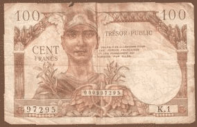 100 francs Trésor Public type 1955