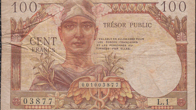 100 francs Trésor Public type 1955