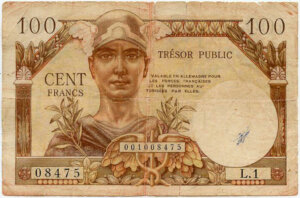 100 francs Trésor Public type 1955