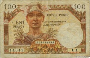 100 francs Trésor Public type 1955