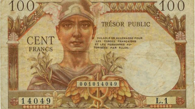 100 francs Trésor Public type 1955