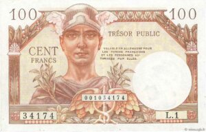 100 francs Trésor Public type 1955