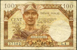 100 francs Trésor Public type 1955