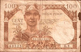 100 francs Trésor Public type 1955