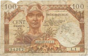 100 francs Trésor Public type 1955