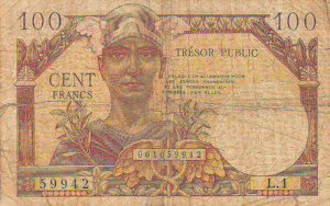 100 francs Trésor Public type 1955