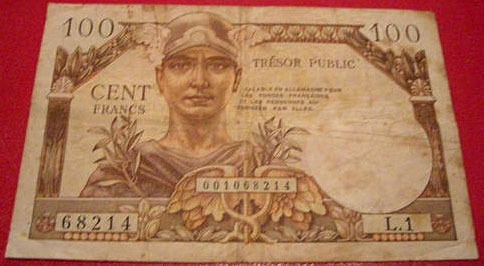 100 francs Trésor Public type 1955