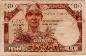 100 francs Trésor Public type 1955