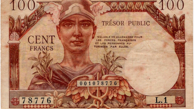 100 francs Trésor Public type 1955