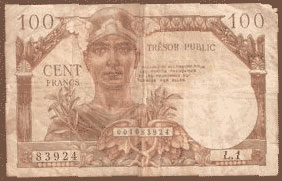 100 francs Trésor Public type 1955