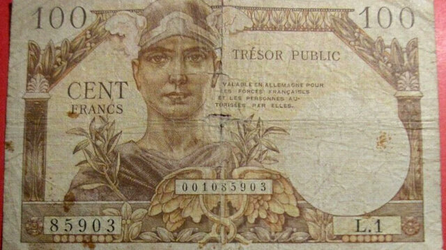 100 francs Trésor Public type 1955