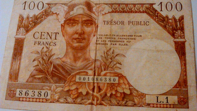 100 francs Trésor Public type 1955