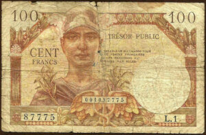 100 francs Trésor Public type 1955