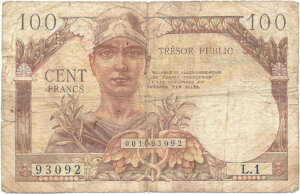 100 francs Trésor Public type 1955