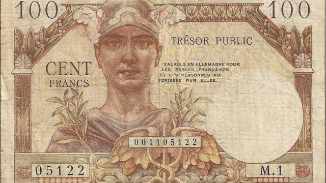 100 francs Trésor Public type 1955