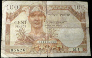 100 francs Trésor Public type 1955