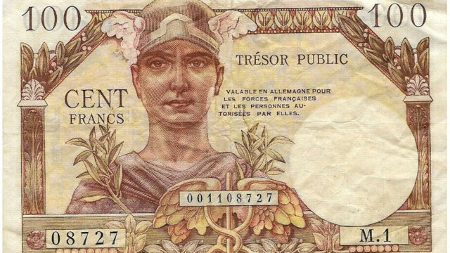 100 francs Trésor Public type 1955