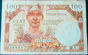 100 francs Trésor Public type 1955